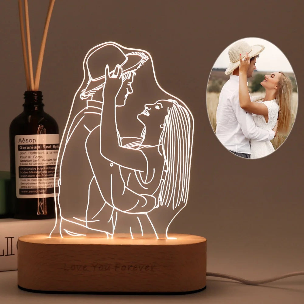 Personalized Photo 3D Lamp Anniversary Gift