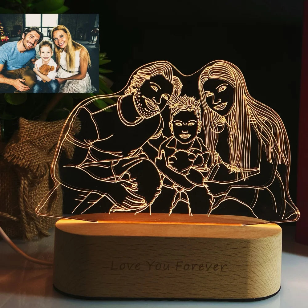 Personalized Photo 3D Lamp Anniversary Gift