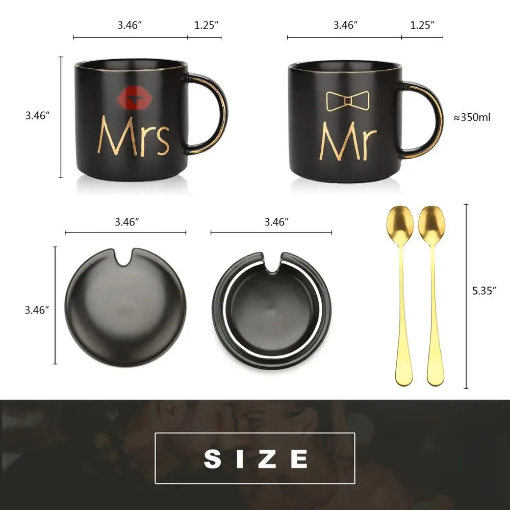 Mr. & Mrs. Coffee Mugs Wedding Gift