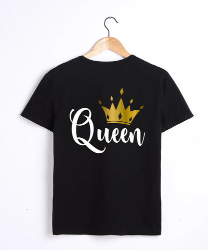 Camiseta para parejas con estampado King Queen