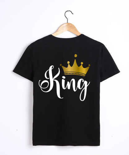 King Queen Printing Couples Tee Shirt