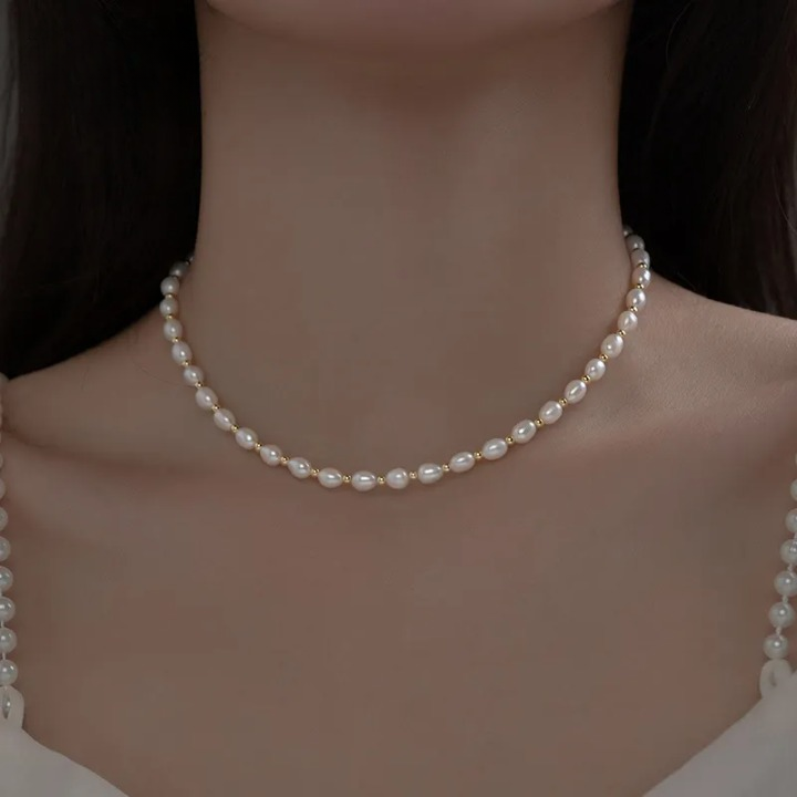 Freshwater Pearl Charm Necklace Choker