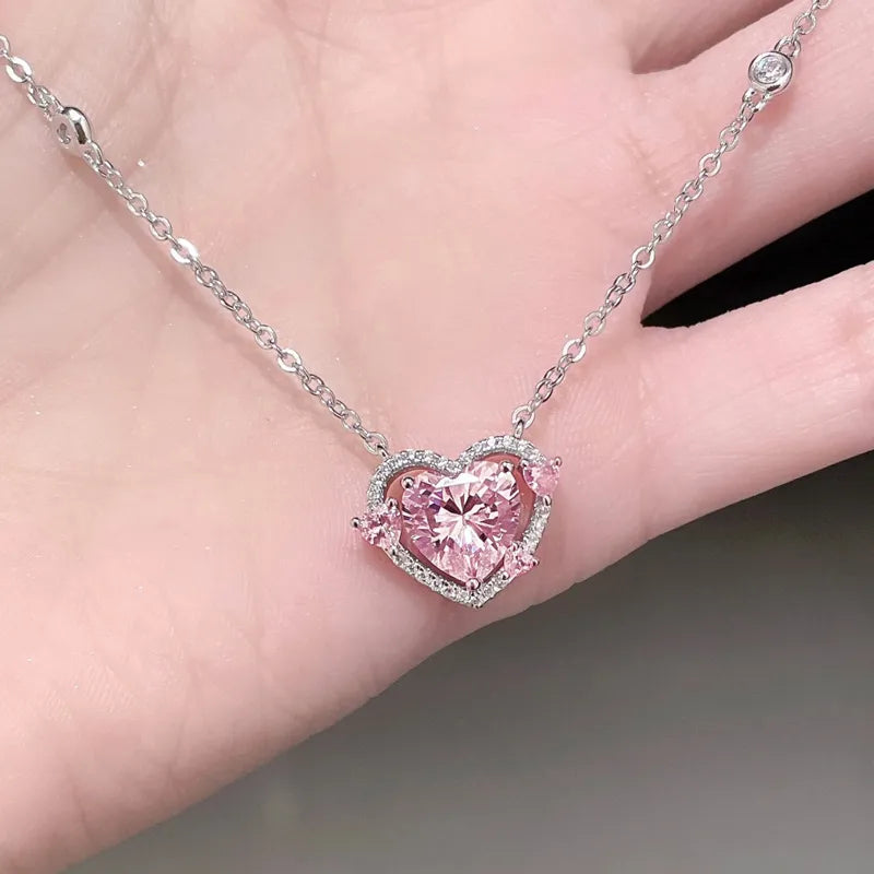 Luxury Zircon Heart Pendant