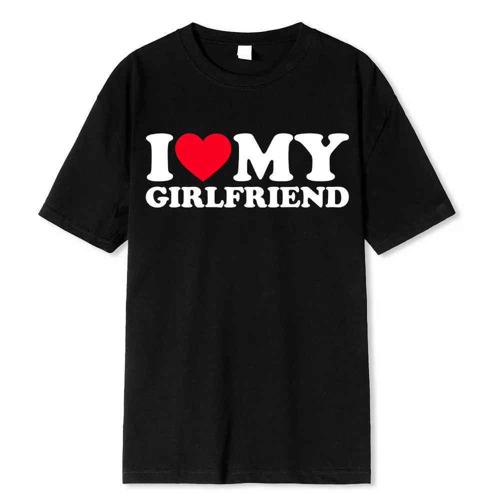 „I Love My Boyfriend“-T-Shirt mit Aufdruck 