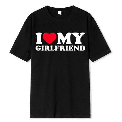 „I Love My Boyfriend“-T-Shirt mit Aufdruck 