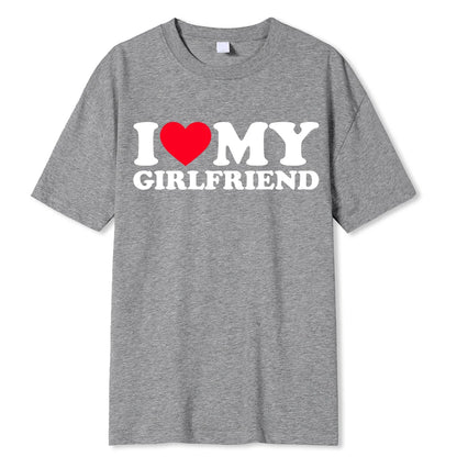 „I Love My Boyfriend“-T-Shirt mit Aufdruck 