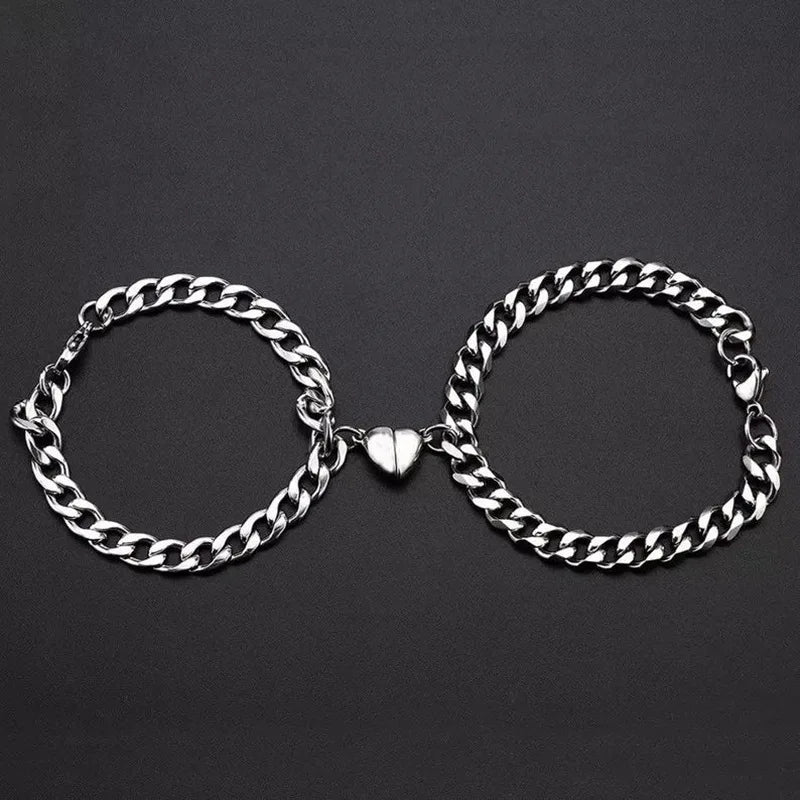 Pulseras de pareja de cadena punk 