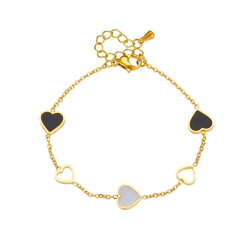 316L Heart Love Charm Bracelet For Women