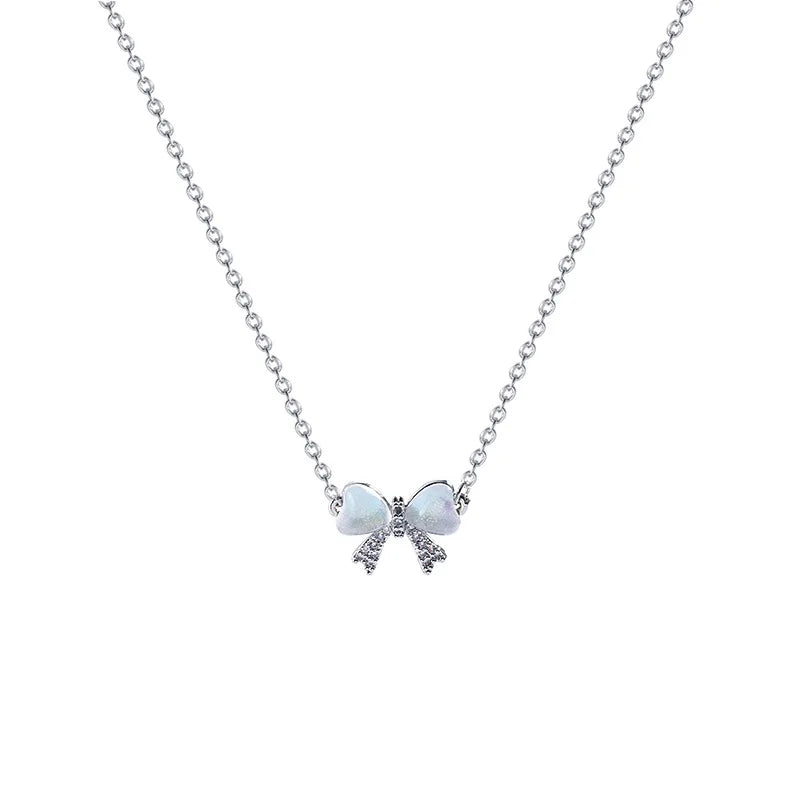 Opal Bow Necklace for Women